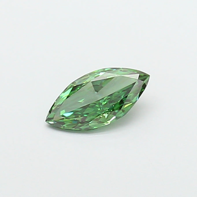 1.02 carat fancy vivid green marquise lab grown diamond VS1 clarity