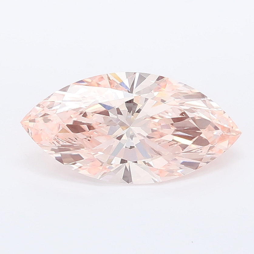 1.50 carat fancy intense pink marquise lab grown diamond VS1 clarity
