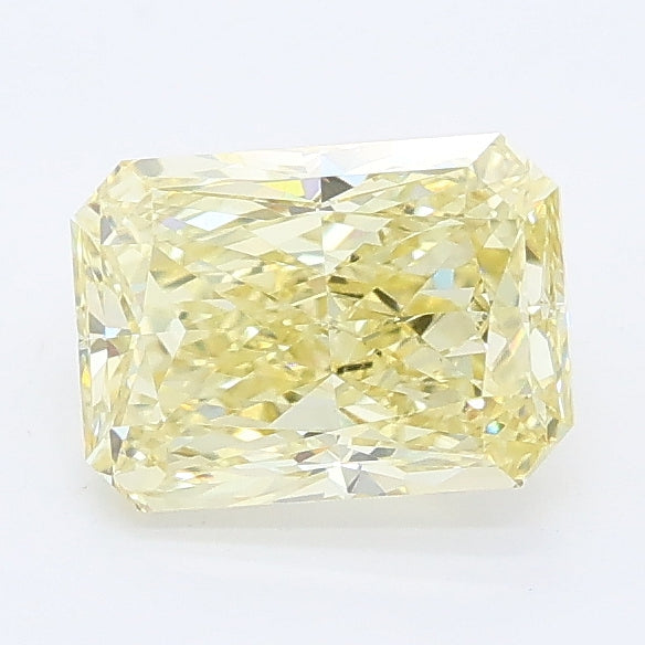 1.27 carat fancy light yellow radiant lab grown diamond VVS2 clarity