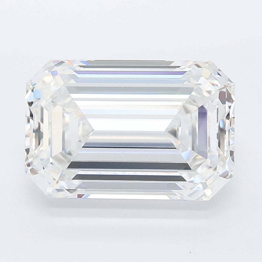 4.23 carat emerald lab grown diamond D color VVS2 clarity
