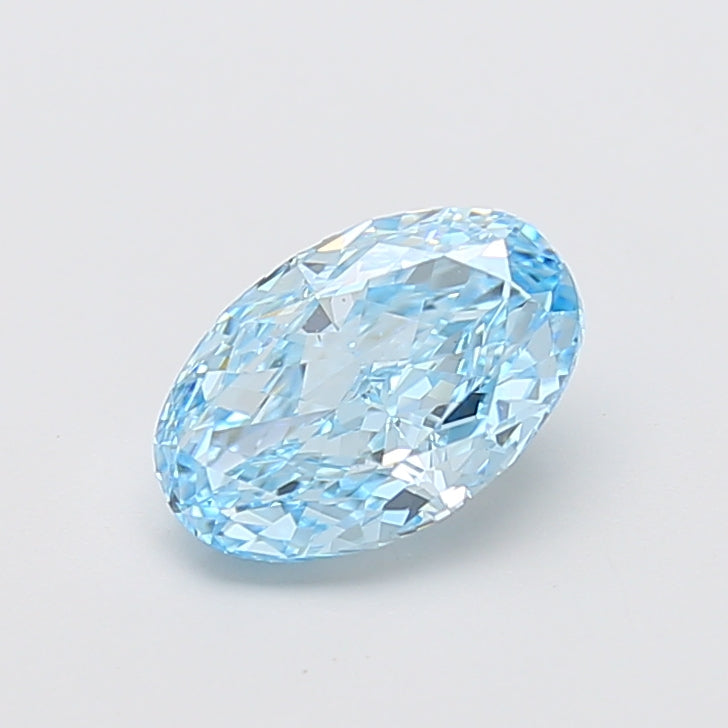 2.00 carat fancy vivid blue oval lab grown diamond VS1 clarity