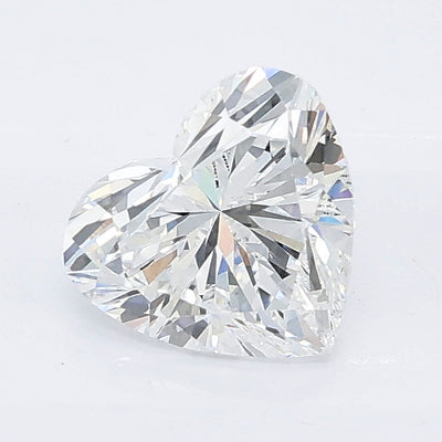 1.04 carat heart lab grown diamond D color VVS2 clarity