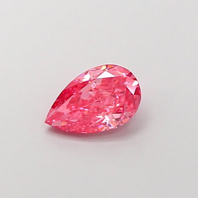 1.02 carat fancy vivid pink pear lab grown diamond VVS2 clarity