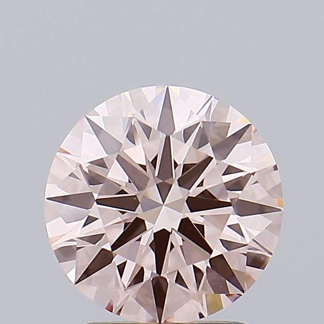 2.08 carat fancy vivid pink round lab grown diamond VS1 clarity