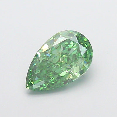 1.17 carat fancy vivid green pear lab grown diamond VVS2 clarity