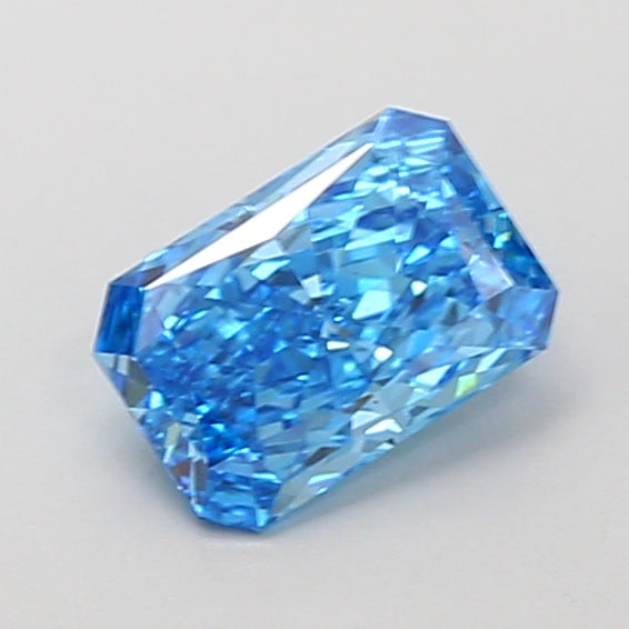 1.01 carat fancy vivid blue radiant lab grown diamond VS1 clarity