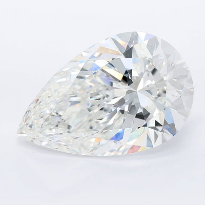 7.09 carat pear lab grown diamond E color VS1 clarity