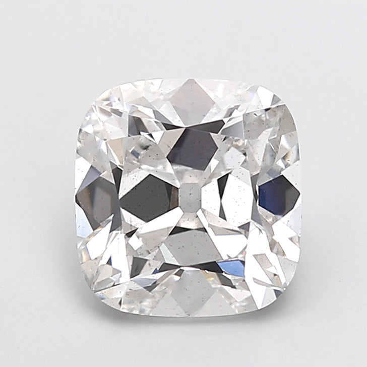 4.05 carat old mine cushion lab grown diamond E color SI1 clarity
