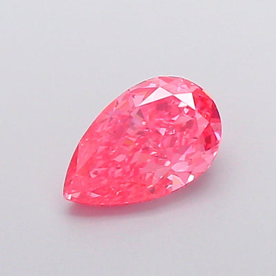 1.07 carat fancy vivid pink pear lab grown diamond VVS2 clarity