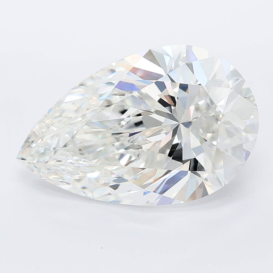 4.07 carat pear lab grown diamond E color VS1 clarity