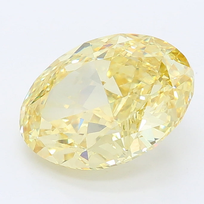 2.74 carat fancy intense yellow oval lab grown diamond VVS2 clarity