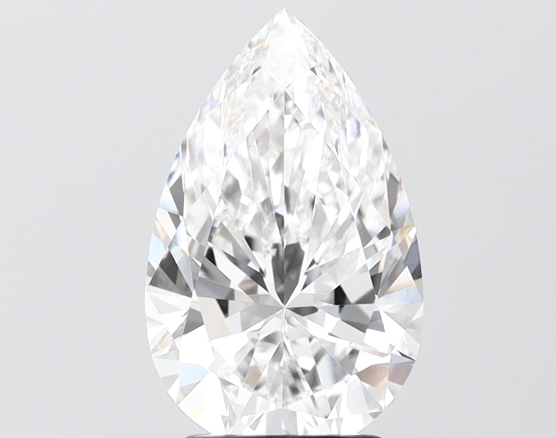 3.02 carat pear lab grown diamond E color VS1 clarity