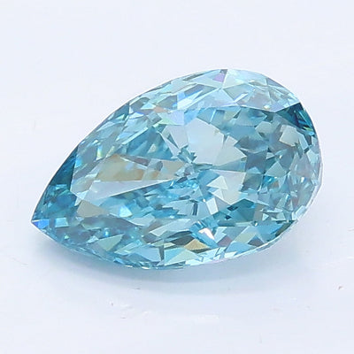 1.01 carat fancy vivid blue pear lab grown diamond VS1 clarity