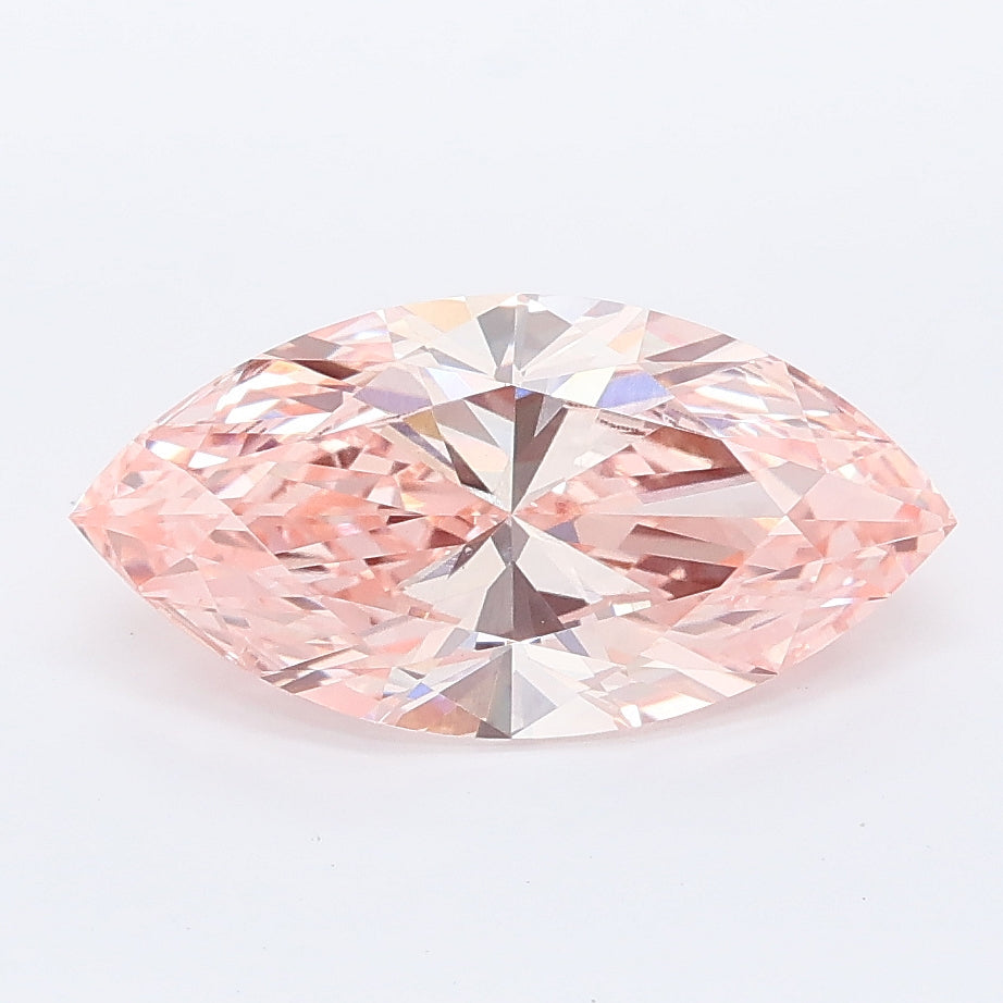 2.06 carat fancy vivid pink marquise lab grown diamond VVS2 clarity