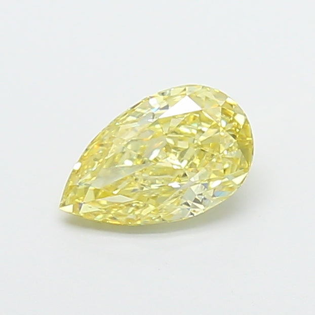 1.03 carat fancy intense yellow pear lab grown diamond VVS2 clarity