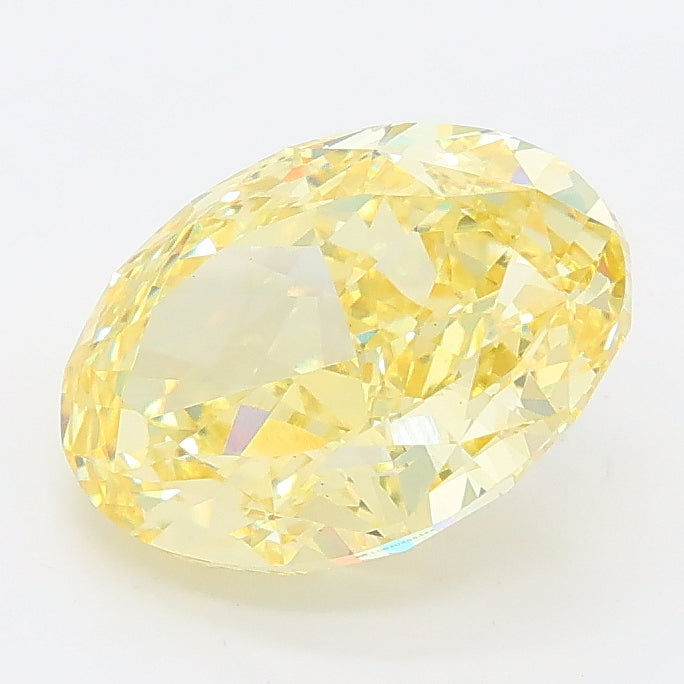 2.73 carat fancy intense yellow oval lab grown diamond VVS2 clarity
