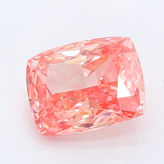 1.03 carat fancy vivid pink cushion lab grown diamond VVS2 clarity