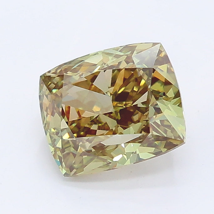 1.80 carat fancy intense green cushion lab grown diamond VVS2 clarity