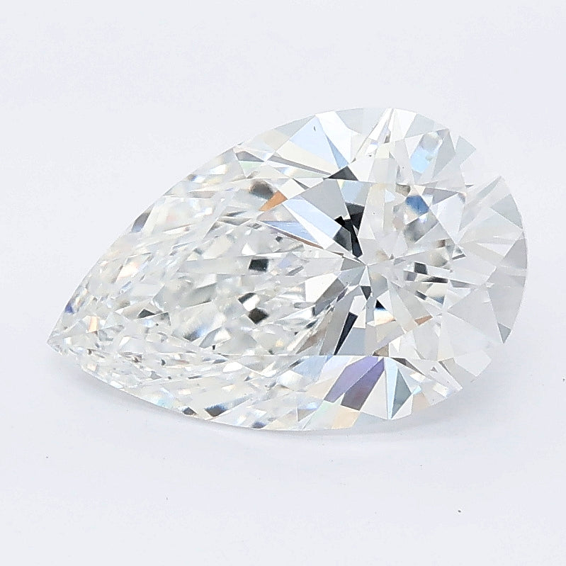 2.09 carat pear lab grown diamond E color VS1 clarity