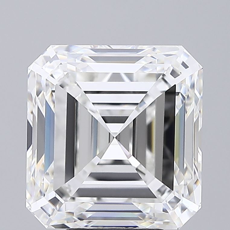 7.03 carat asscher lab grown diamond F color VVS2 clarity