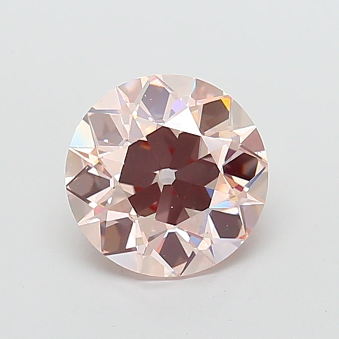 3.03 carat fancy light orangey pink old european lab grown diamond VS1 clarity