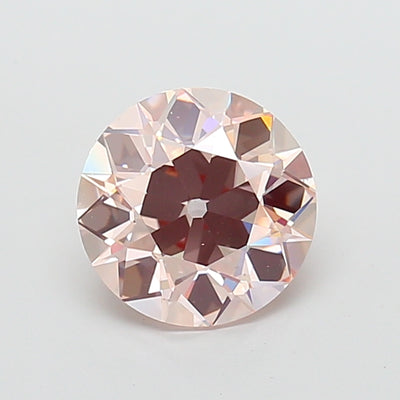 3.03 carat fancy light orangey pink old european lab grown diamond VS1 clarity