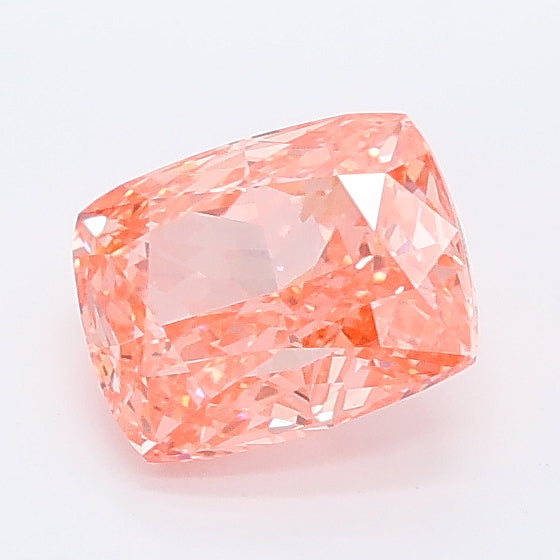 1.00 carat fancy vivid pink cushion lab grown diamond VVS2 clarity