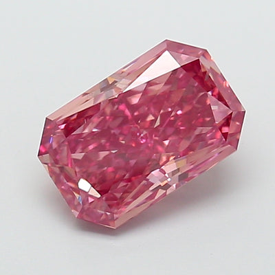 4.03 carat fancy vivid brownish pink radiant lab grown diamond VS1 clarity