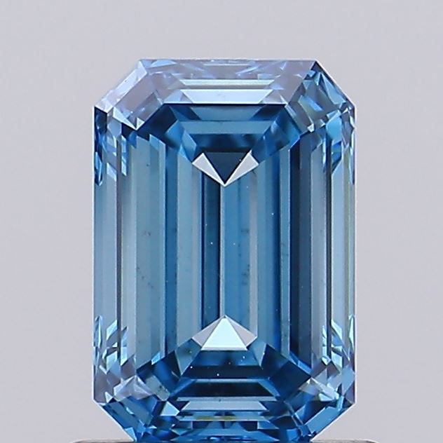1.00 carat fancy vivid blue emerald lab grown diamond VS1 clarity
