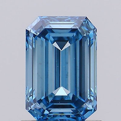 1.00 carat fancy vivid blue emerald lab grown diamond VS1 clarity