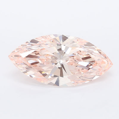 3.00 carat fancy intense pink marquise lab grown diamond VVS2 clarity