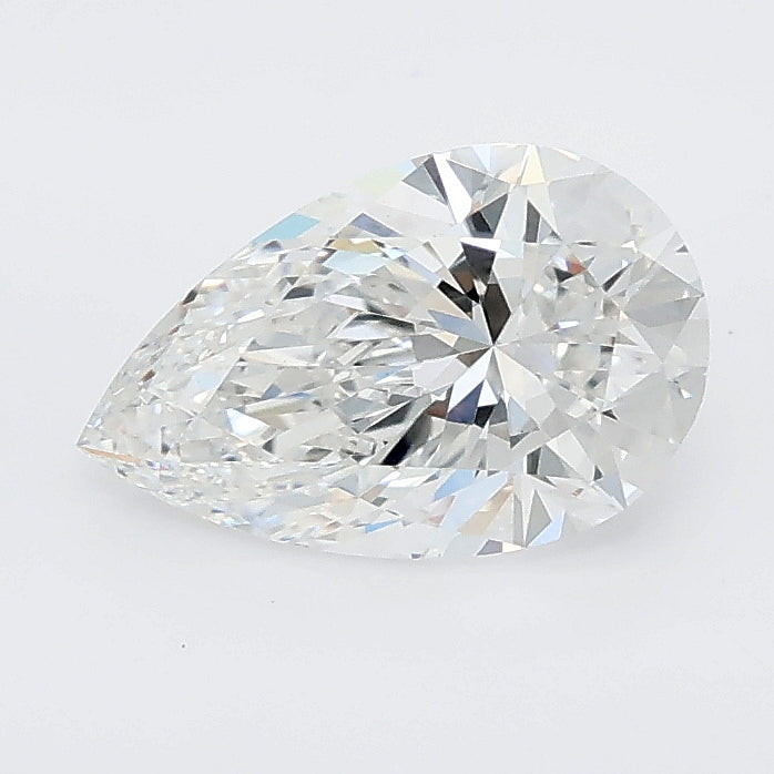 1.26 carat pear lab grown diamond D color VVS2 clarity