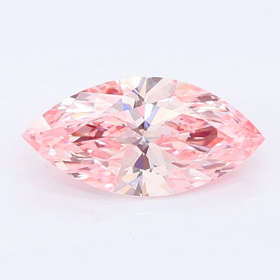 1.00 carat fancy vivid pink marquise lab grown diamond VS1 clarity