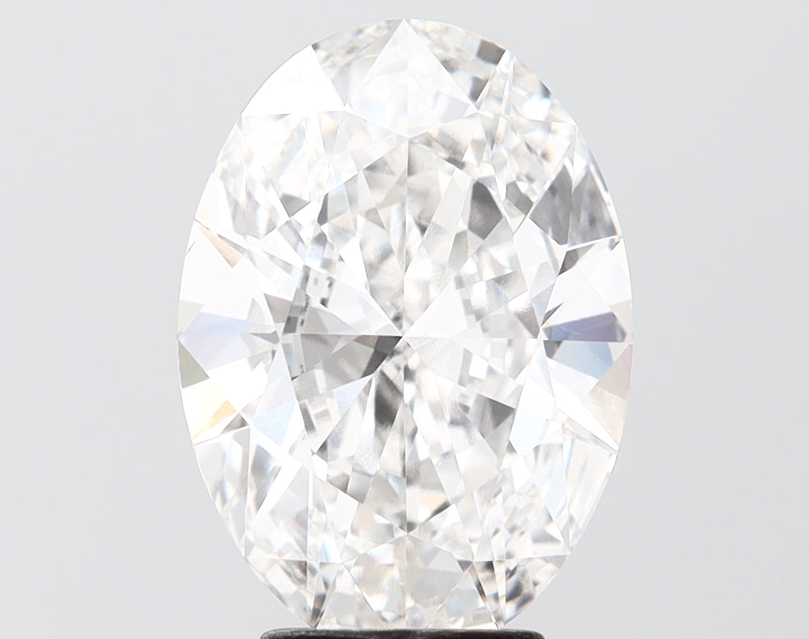 4.12 carat oval lab grown diamond F color VVS2 clarity