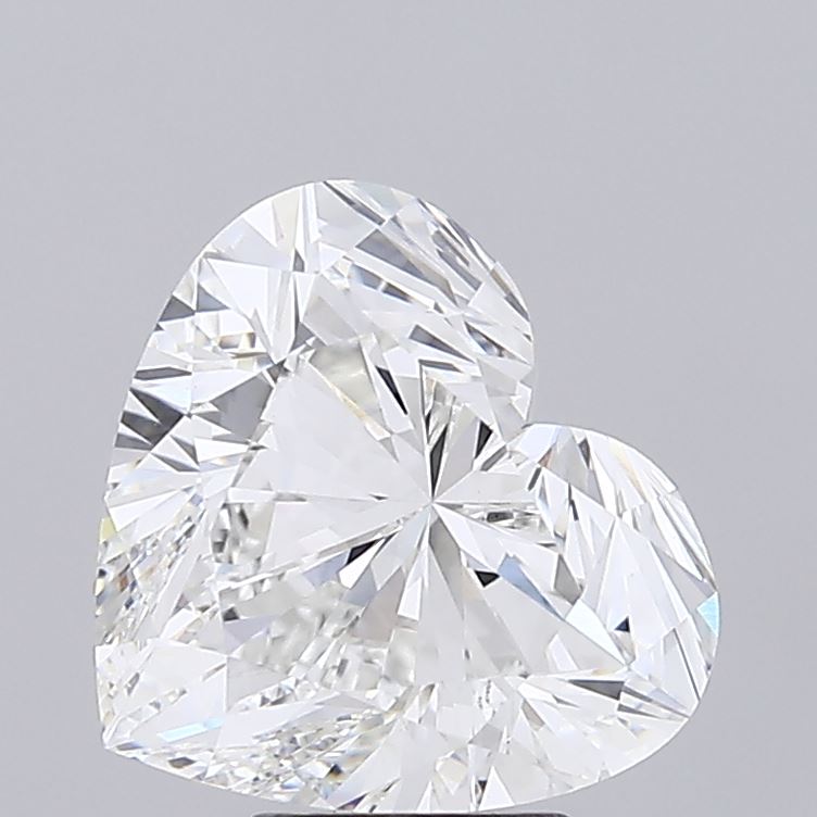 5.50 carat heart lab grown diamond F color VVS2 clarity