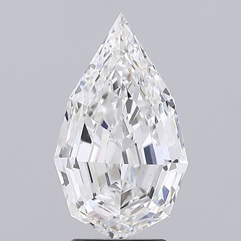 4.10 carat pear lab grown diamond F color VS1 clarity