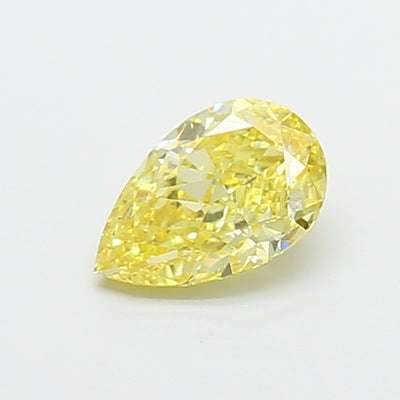 1.09 carat fancy intense yellow pear lab grown diamond VS1 clarity