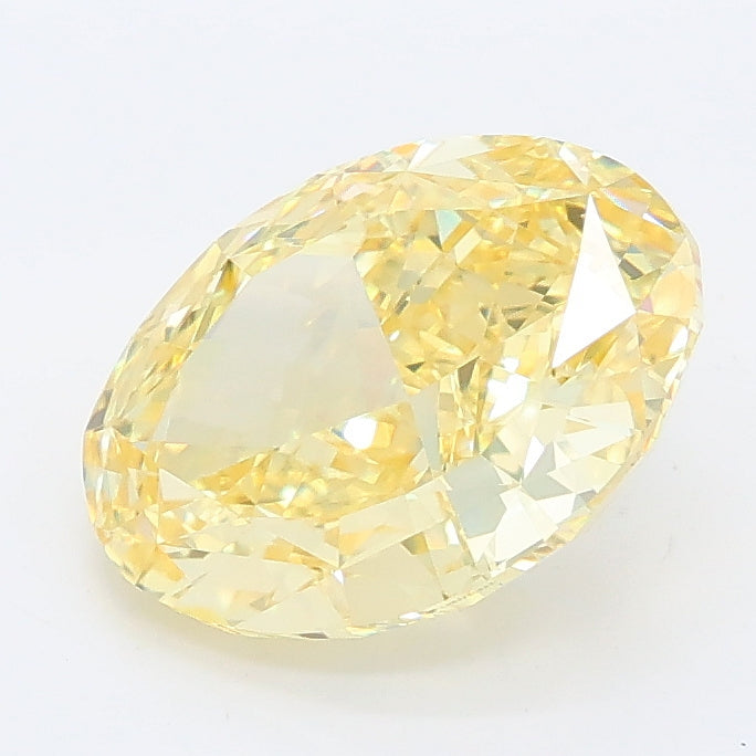 2.45 carat fancy intense yellow oval lab grown diamond VVS2 clarity
