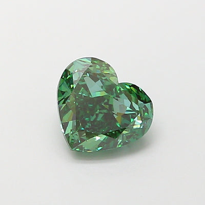 1.20 carat fancy vivid green heart lab grown diamond VS1 clarity
