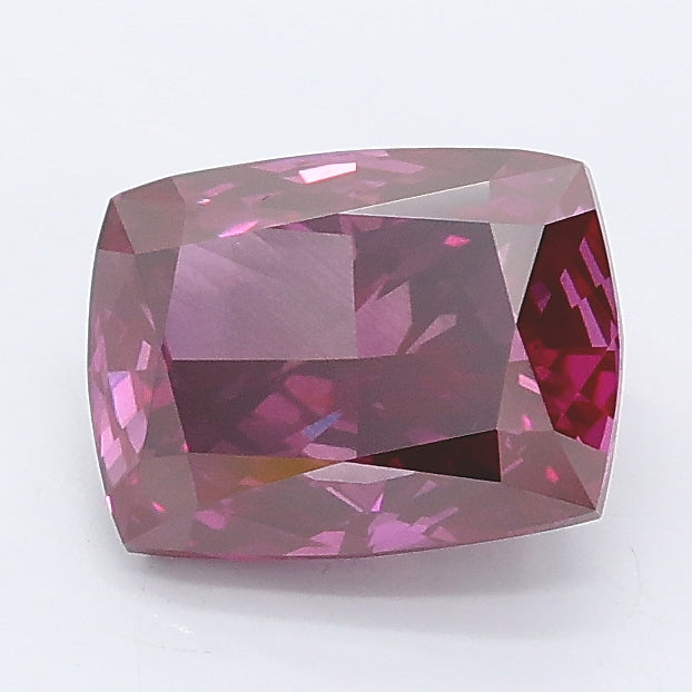 1.74 carat fancy deep pink cushion lab grown diamond SI1 clarity