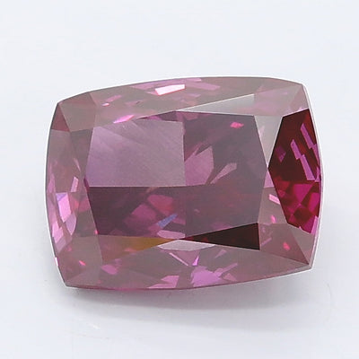 1.74 carat fancy deep pink cushion lab grown diamond SI1 clarity