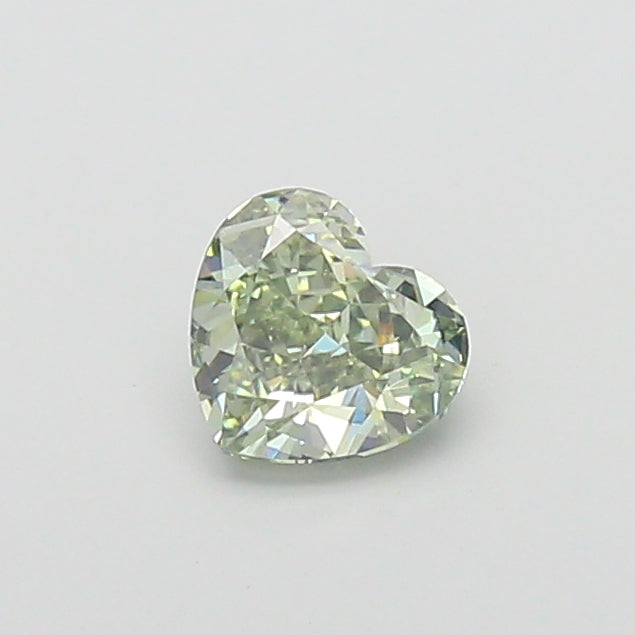 1.01 carat fancy intense green heart lab grown diamond VS2 clarity
