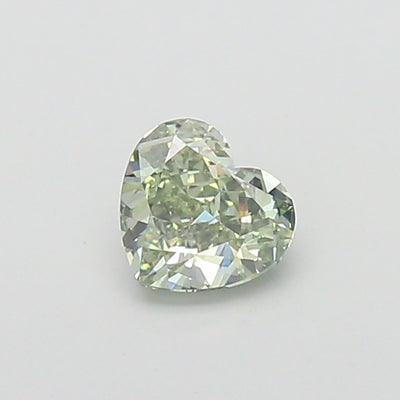 1.01 carat fancy intense green heart lab grown diamond VS2 clarity