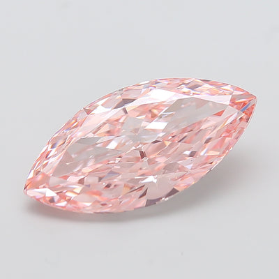 10.03 carat fancy vivid pink marquise lab grown diamond VS1 clarity