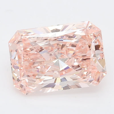 3.28 carat fancy intense pink radiant lab grown diamond VS1 clarity