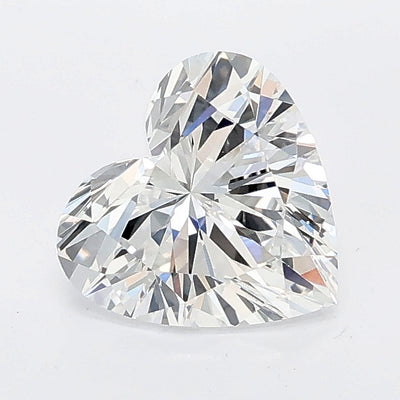 1.08 carat heart lab grown diamond E color VVS2 clarity