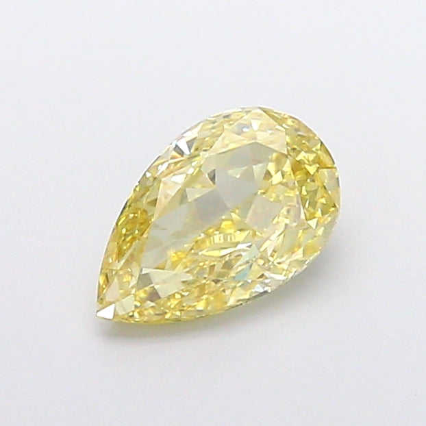 1.22 carat fancy intense yellow pear lab grown diamond VVS2 clarity