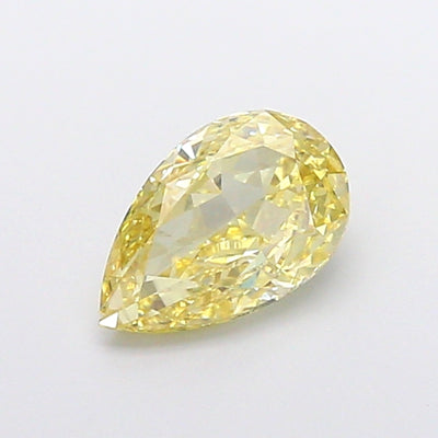 1.22 carat fancy intense yellow pear lab grown diamond VVS2 clarity