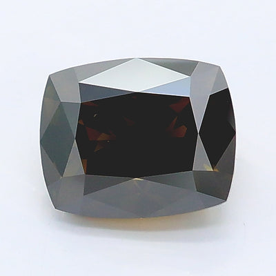 1.56 carat fancy dark green cushion lab grown diamond VS1 clarity