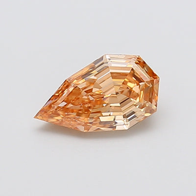 1.51 carat light brown pear lab grown diamond VS2 clarity